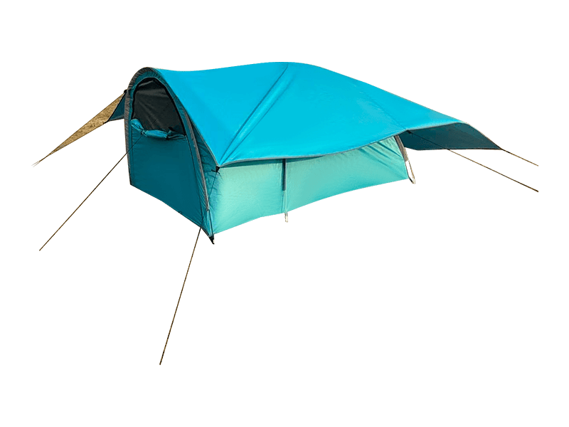 Barraca de acampamento com cama de caminhonete ao ar livre