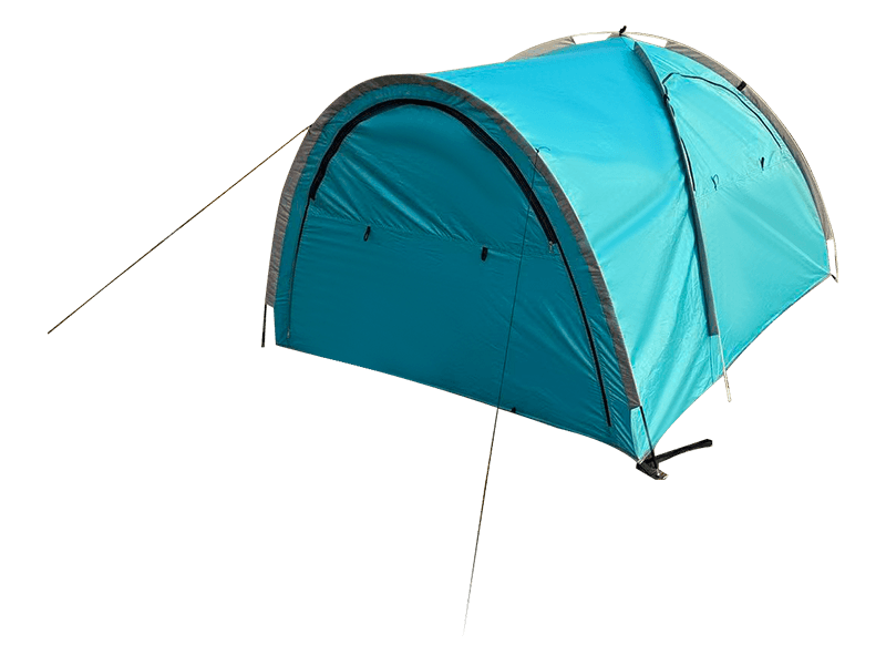 Barraca de acampamento com cama de caminhonete ao ar livre