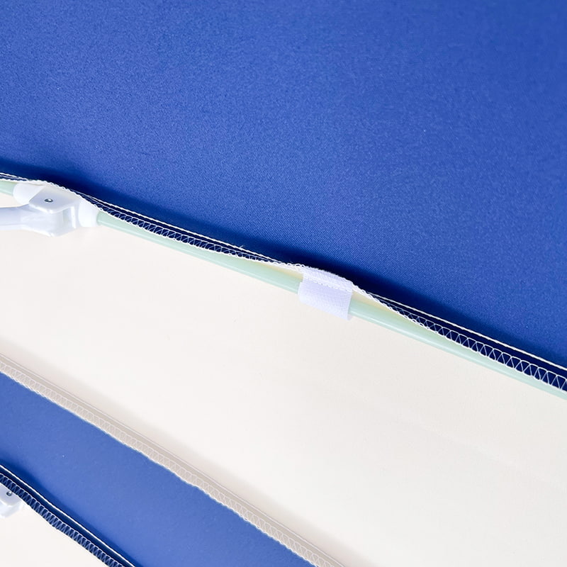 Guarda-chuva Pagode em Patchwork Azul e Branco 2,5M