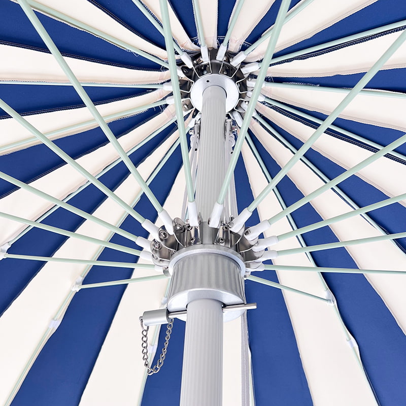 Guarda-chuva Pagode em Patchwork Azul e Branco 2,5M