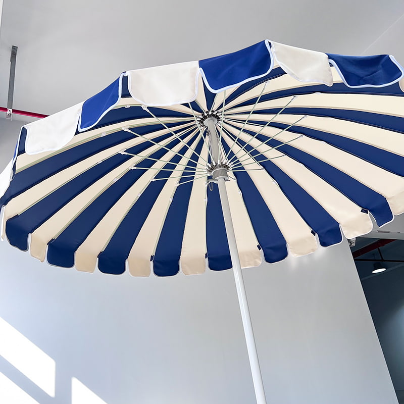 Guarda-chuva Pagode em Patchwork Azul e Branco 2,5M