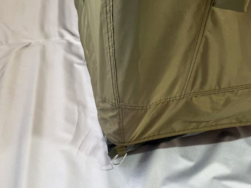 Barraca de acampamento inflável verde militar de tamanho pequeno