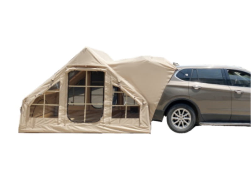 Barraca exterior da bagageira do carro com toldo para acampar Barraca exterior da bagageira do carro com toldo para acampar