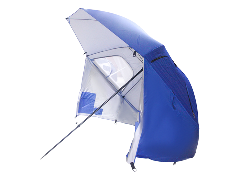 Guarda-chuva multifuncional portátil para barraca de praia de 2,4M