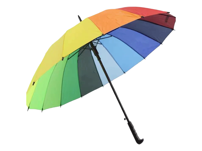 Guarda-chuva duplo automático com alça longa de 16 ossos