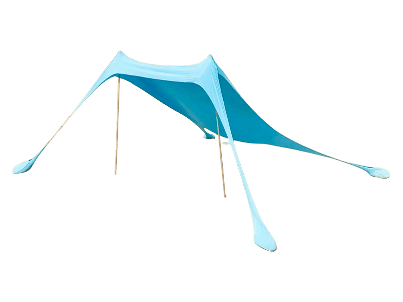 Tenda de praia multifuncional portátil de lycra com guarda-sol