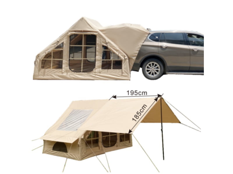 Barraca exterior da bagageira do carro com toldo para acampar Barraca exterior da bagageira do carro com toldo para acampar