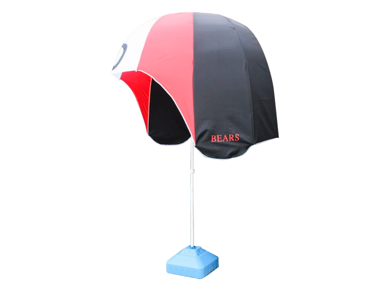 Guarda-chuva de praia de poliéster para capacete ao ar livre